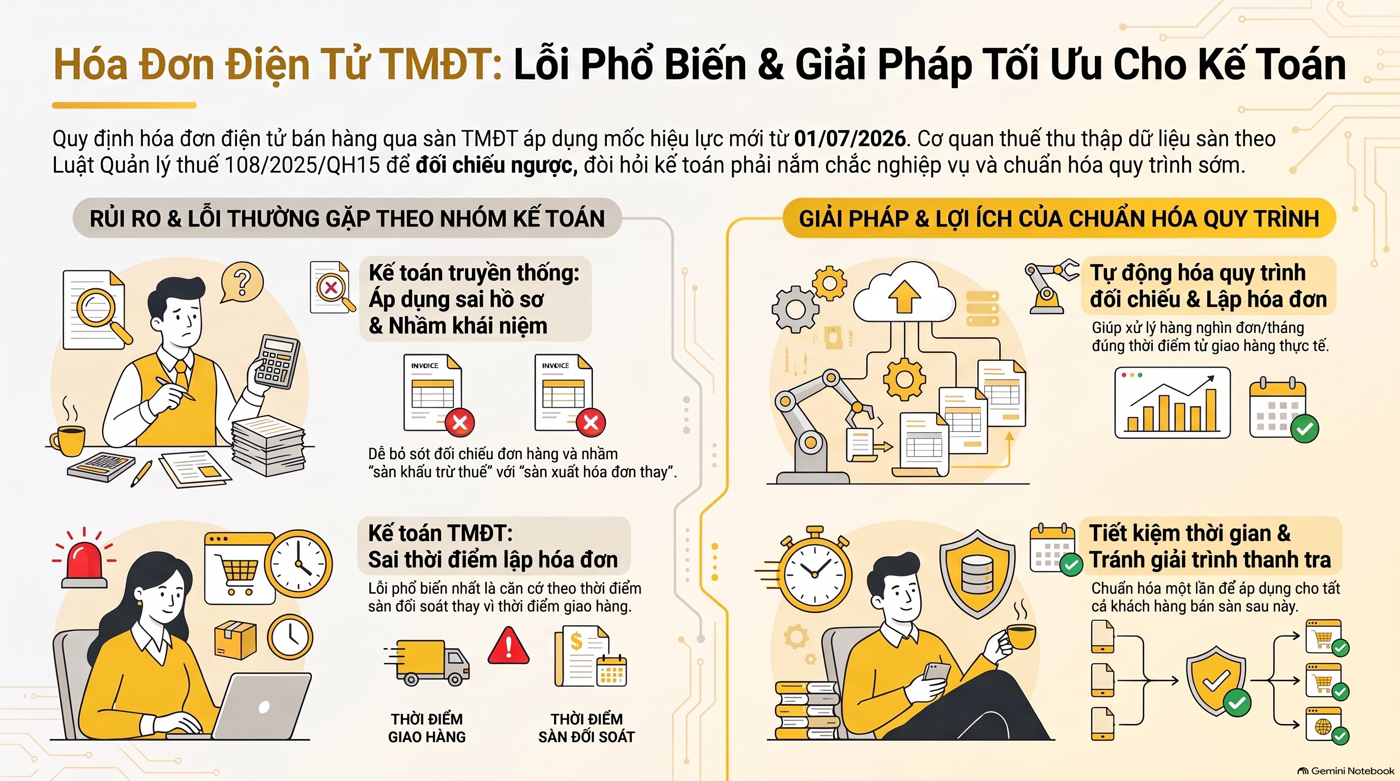 Hóa Đơn Điện Tử Bán Hàng Qua Sàn Thương Mại Điện Tử Cho Kế Toán – 5 Bước Chuẩn, Mới Nhất 2026