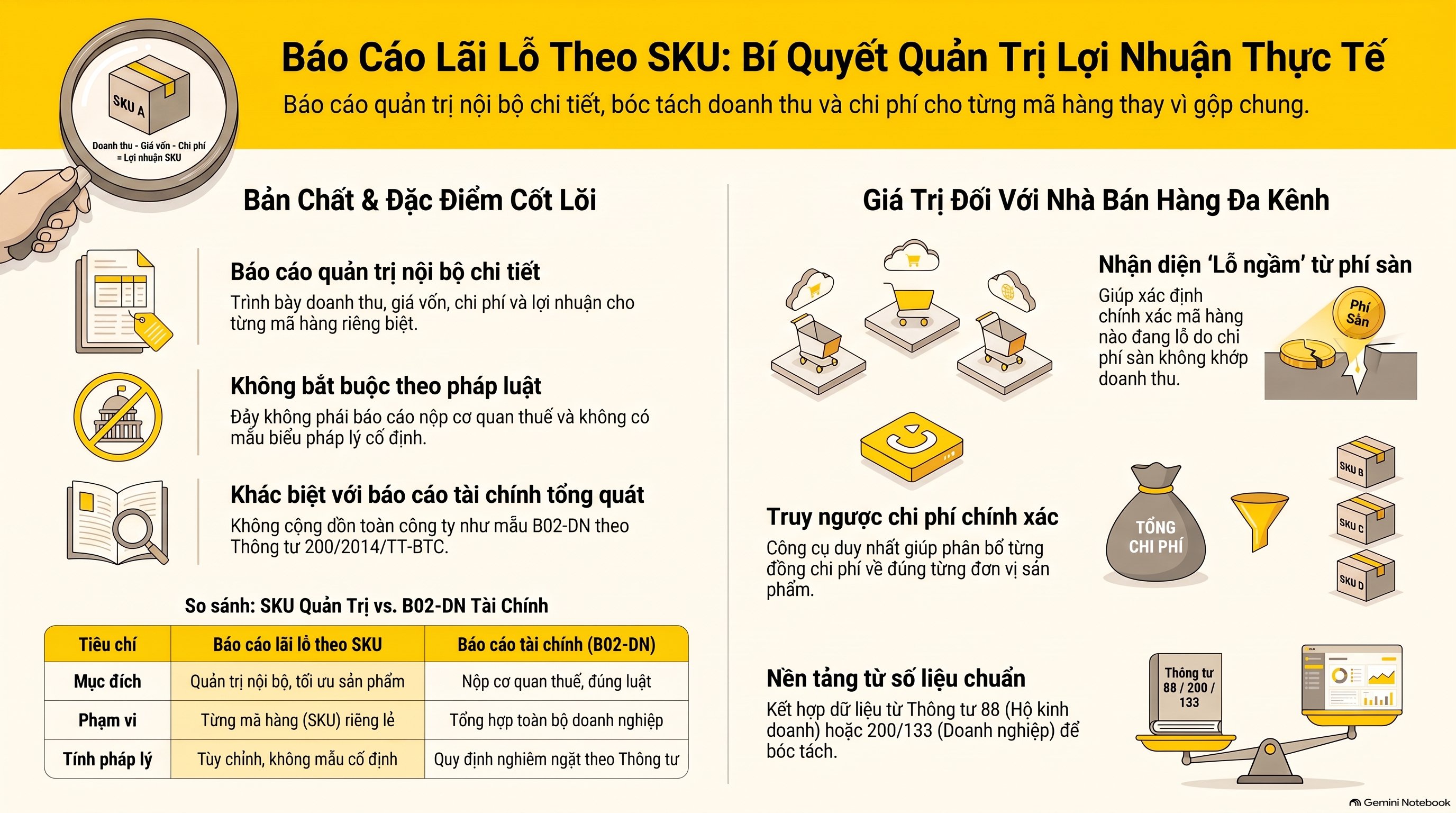 Báo Cáo Lãi Lỗ Theo SKU: Hướng Dẫn Lập Chi Tiết Từ A-Z, Mới Nhất 2026