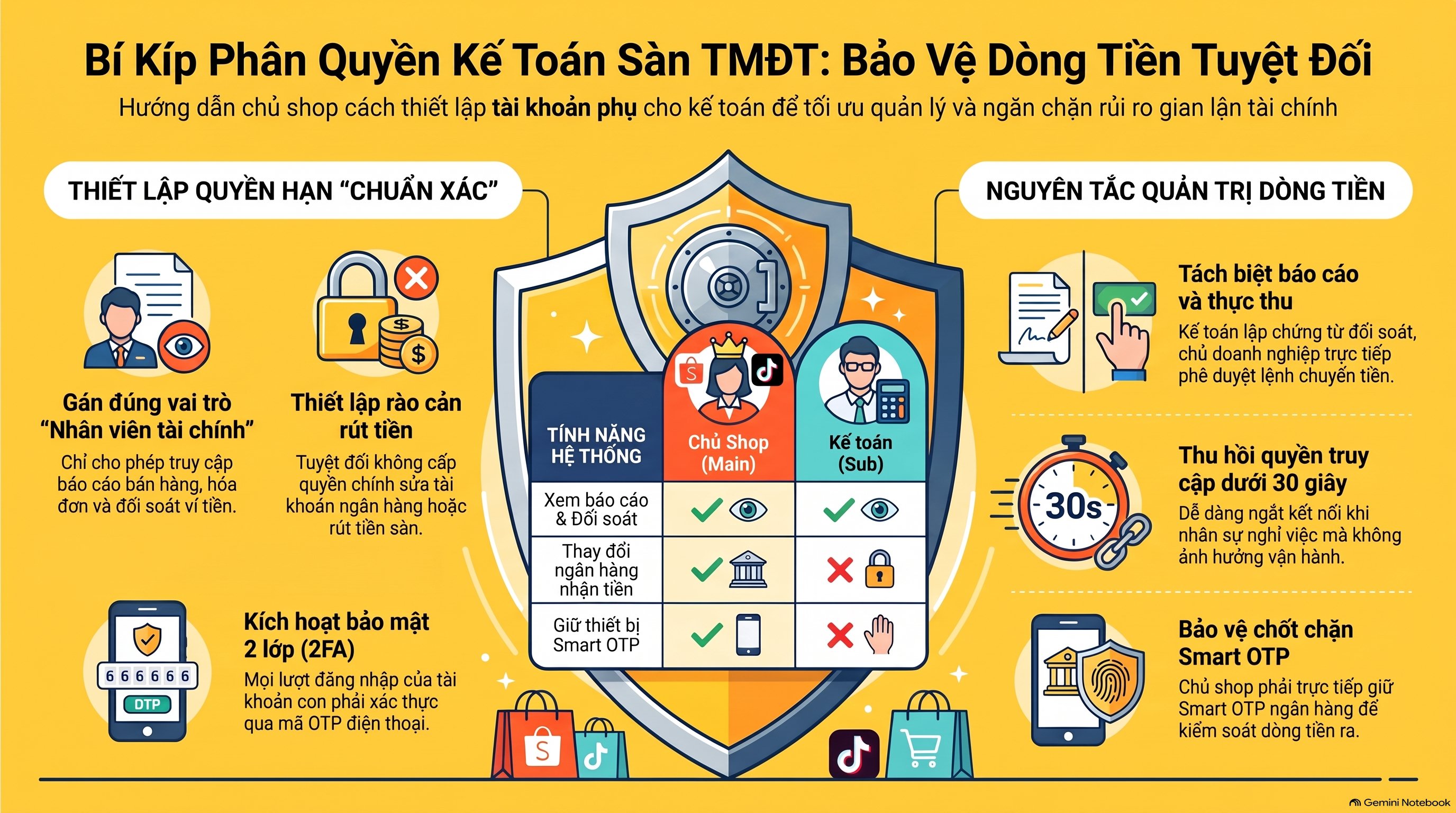 Bảo mật dữ liệu kế toán Shopee TikTok là gì và vì sao sống còn?