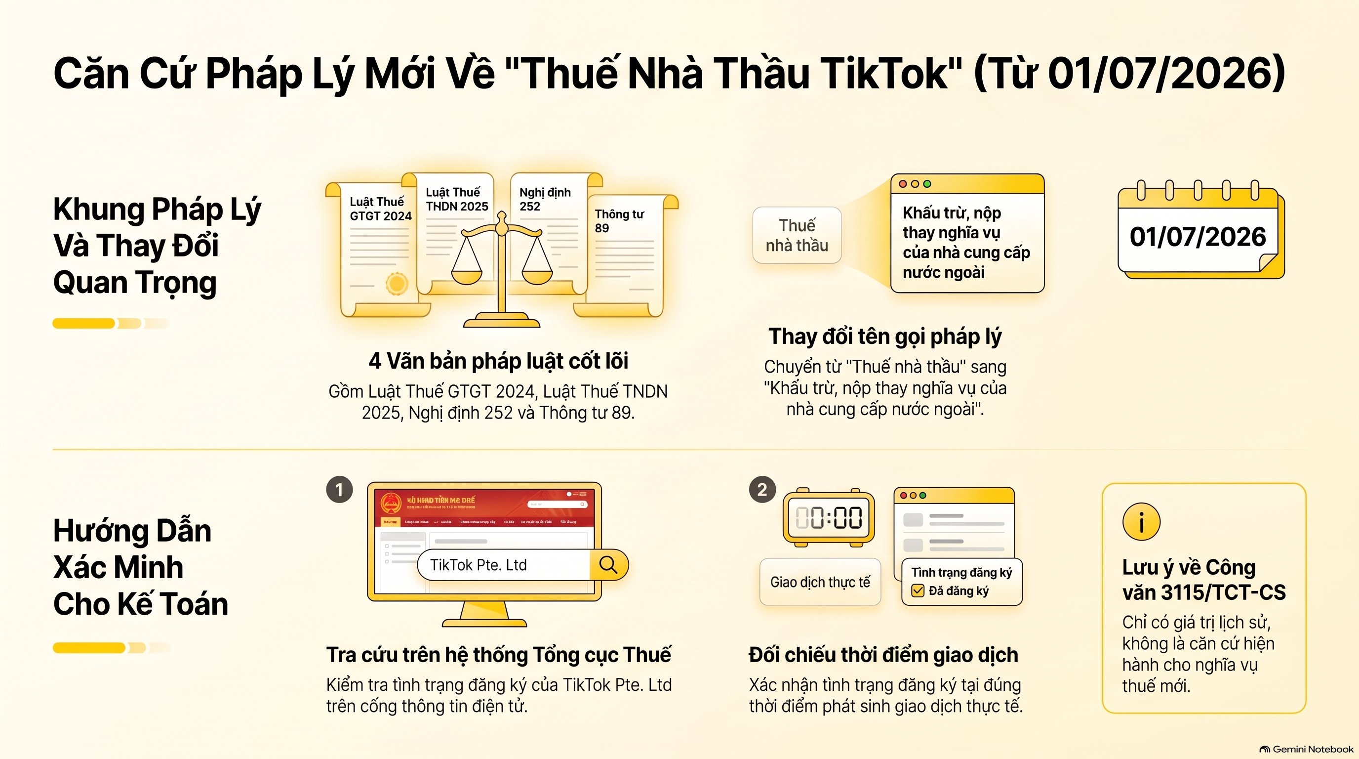 Thuế nhà thầu tiktok ghi và hạch toán thế nào? Quy định mới nhất 2026