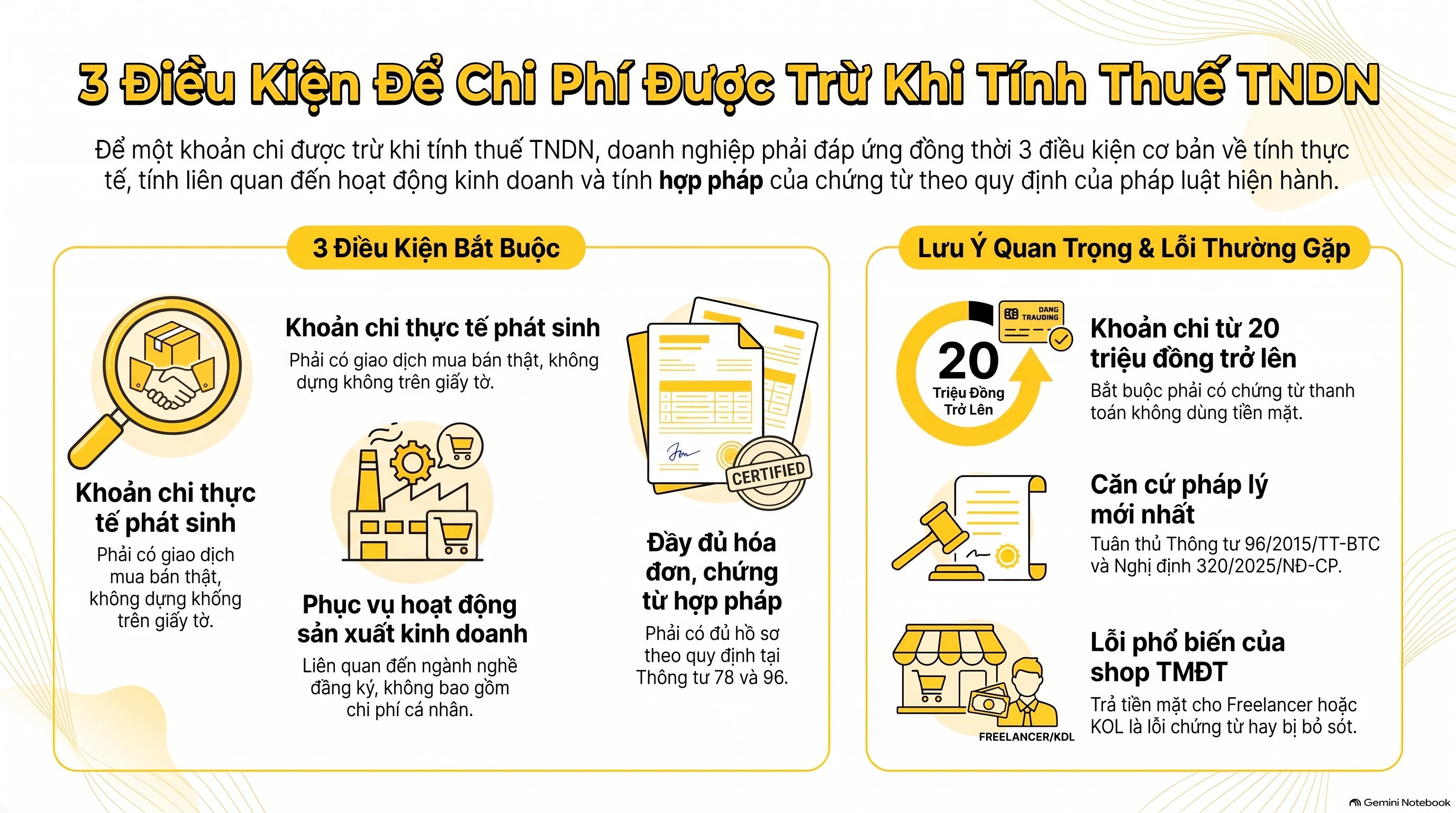 Chi phí được trừ khi tính thuế thu nhập doanh nghiệp là gì?