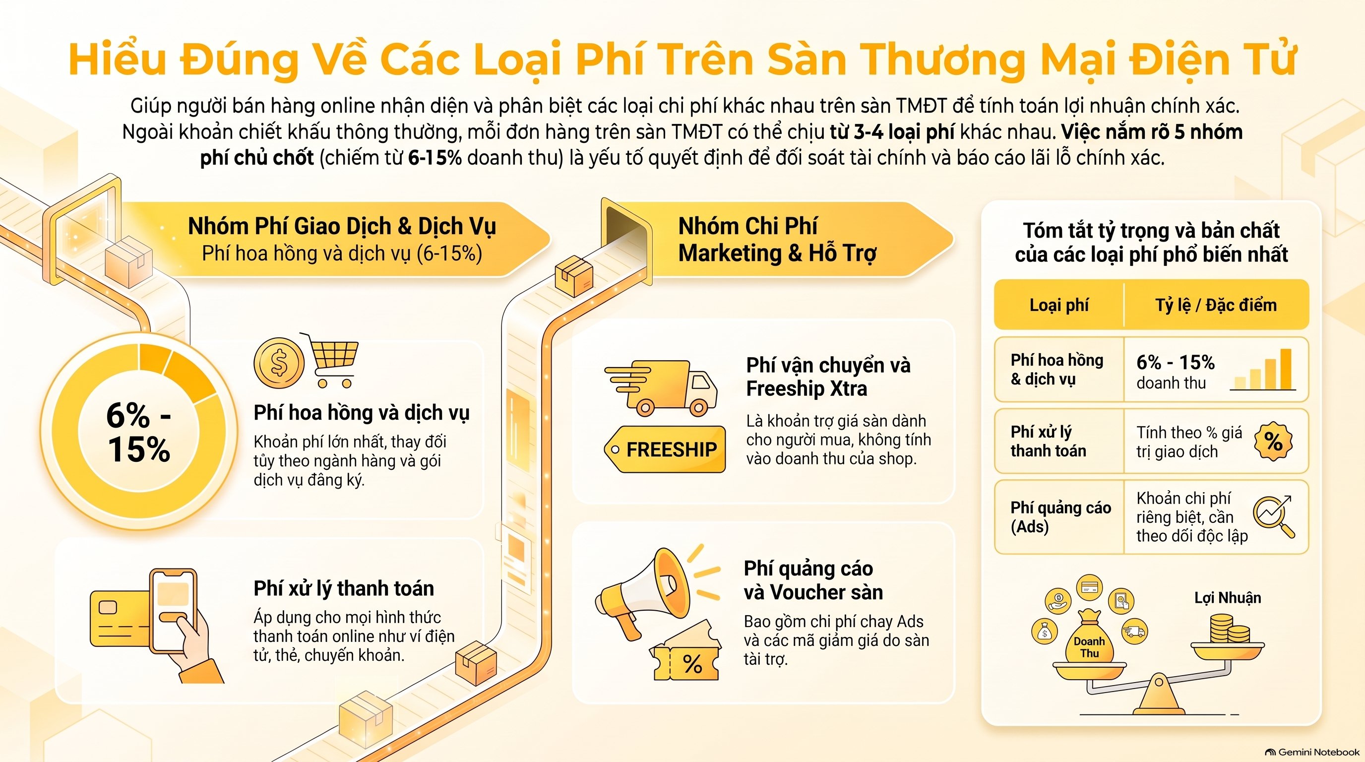 Chiết Khấu Người Bán Trên Sàn TMĐT Là Gì? Toàn Bộ 5 Loại Phí Sàn Mới Nhất 2026