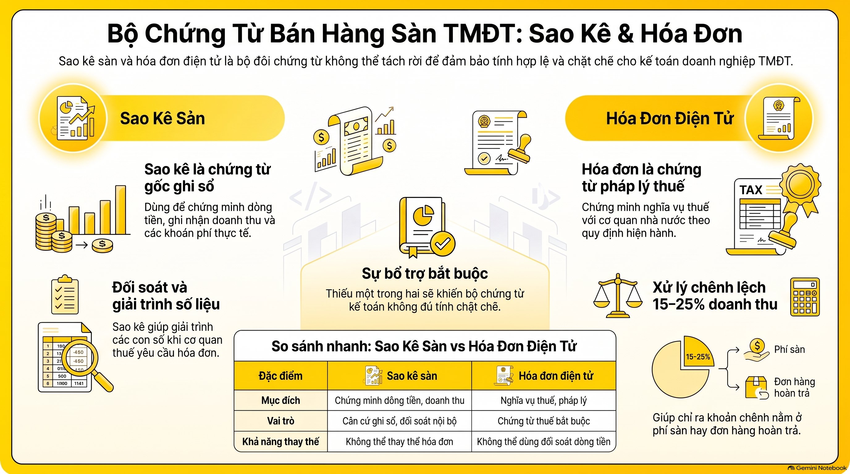 Chứng từ bán hàng trên sàn thương mại điện tử là gì?