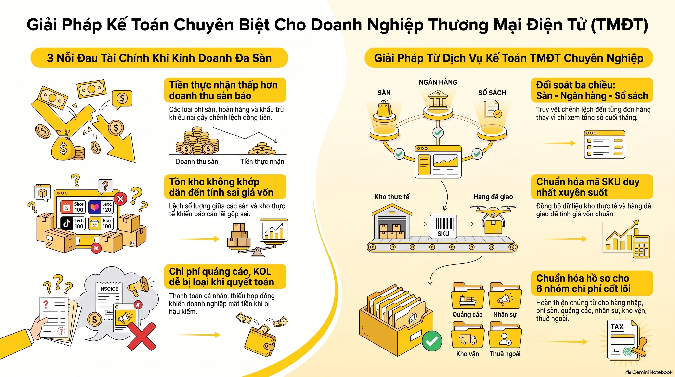 Dịch Vụ Kế Toán TMĐT Cho Doanh Nghiệp Đa Sàn: Cập Nhật Mới Nhất 2026