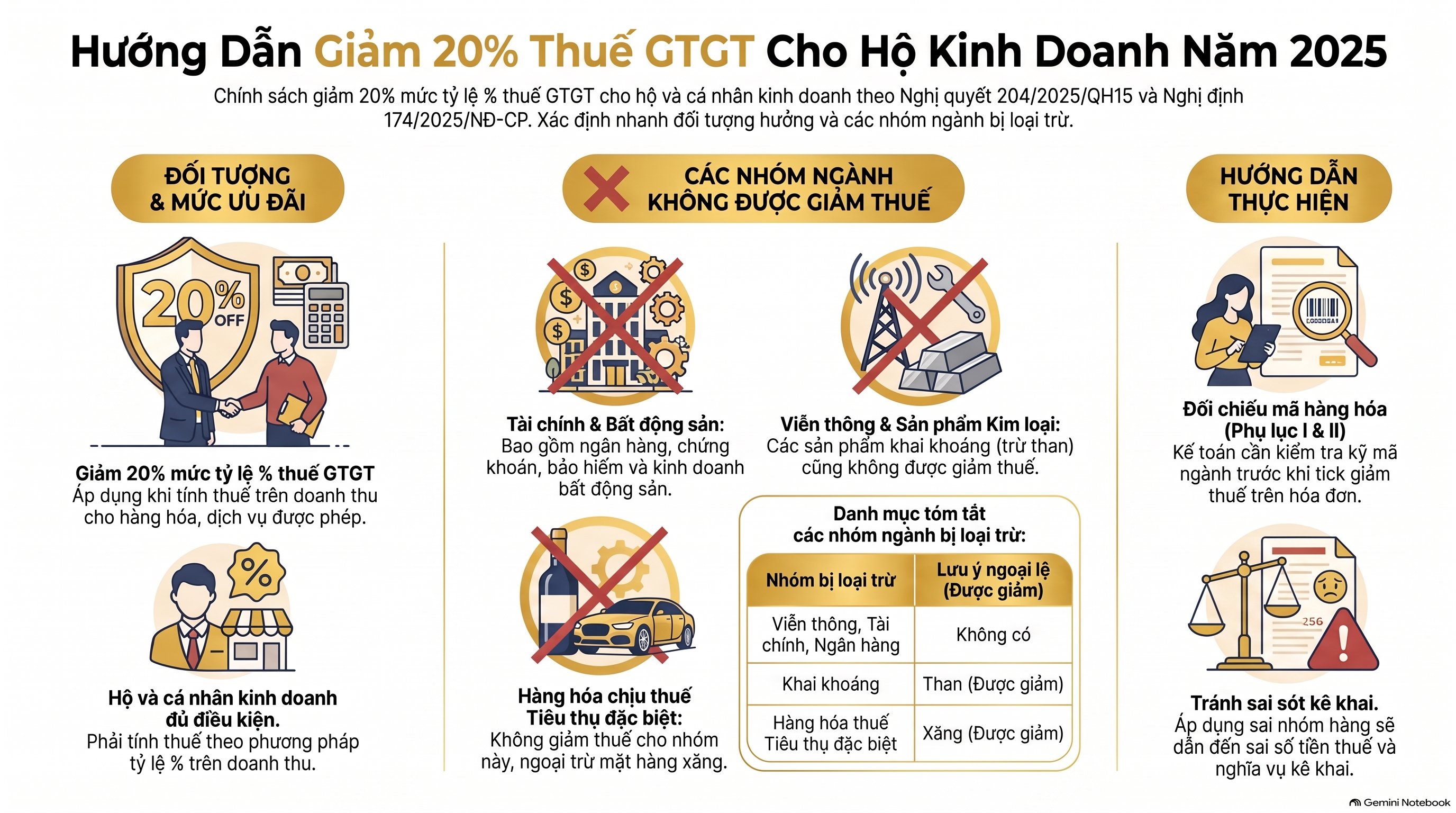 Giảm 20% thuế GTGT hộ kinh doanh: 5 bước xử lý hóa đơn – kê khai mới nhất 2026 cho kế toán viên