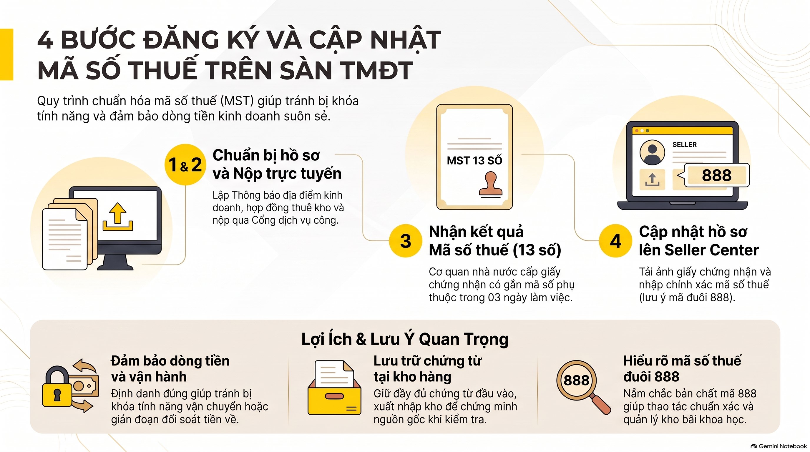 Mã Số Thuế Đuôi 888 Là Gì? 5 Quy Định Mới Nhất 2026 Cho Chủ Shop Online