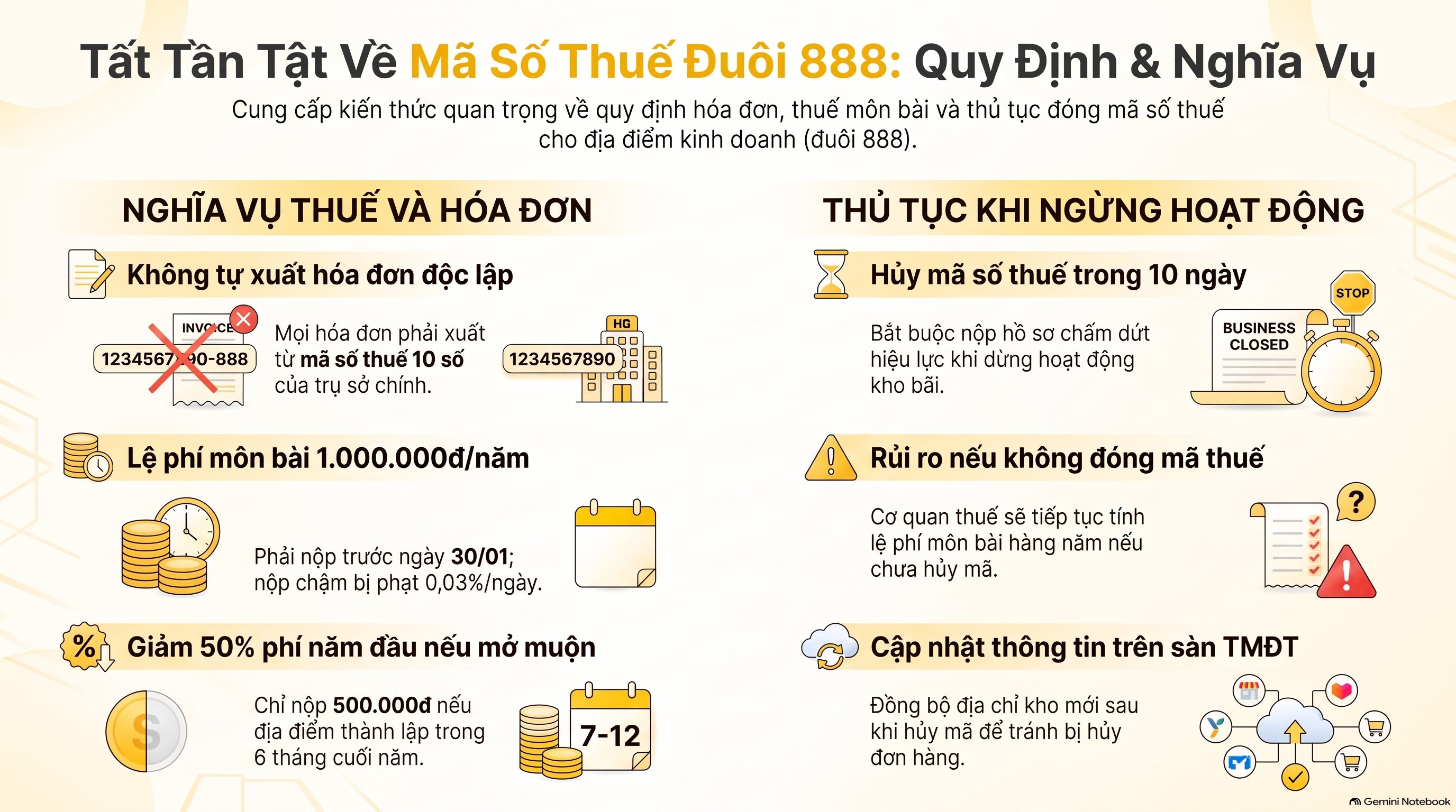 Mã Số Thuế Đuôi 888 Là Gì? 5 Quy Định Mới Nhất 2026 Cho Chủ Shop Online