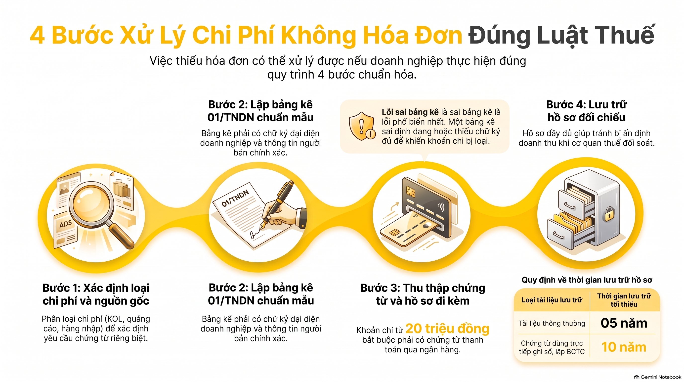 Quy định chi phí không có hóa đơn theo luật thuế: Hướng dẫn tra cứu đầy đủ nhất 2026