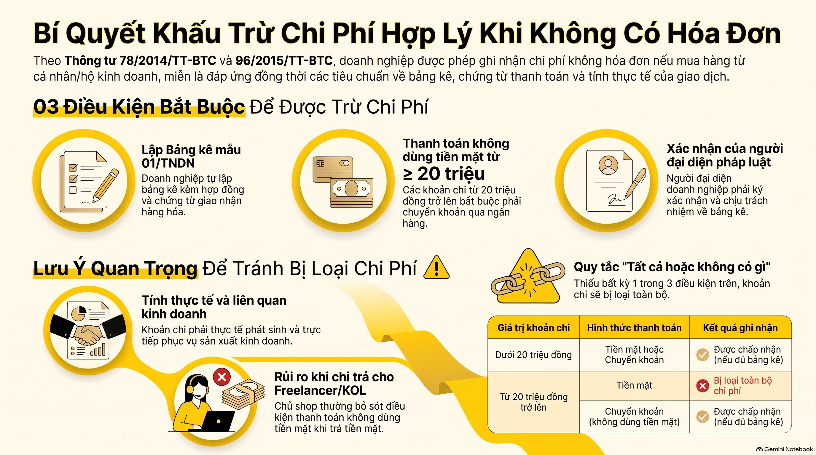 Quy định chi phí không có hóa đơn theo luật thuế: Hướng dẫn tra cứu đầy đủ nhất 2026