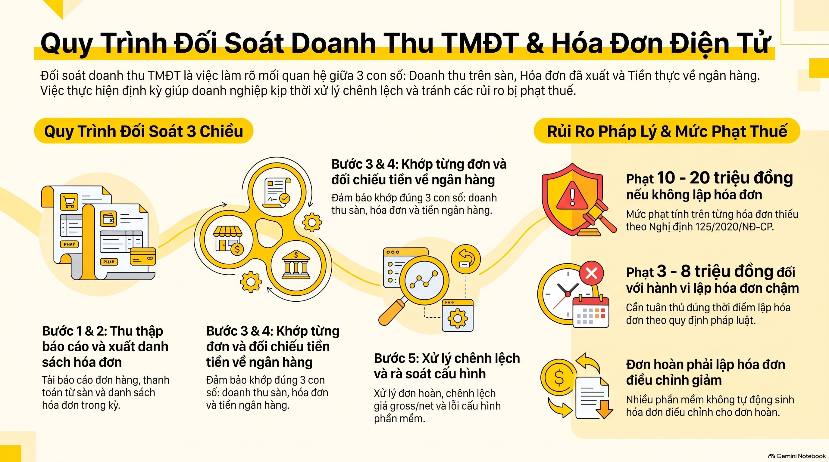 Đối Soát Doanh Thu Sàn TMĐT Với Hóa Đơn Đã Xuất: Quy Trình Mới Nhất 2026