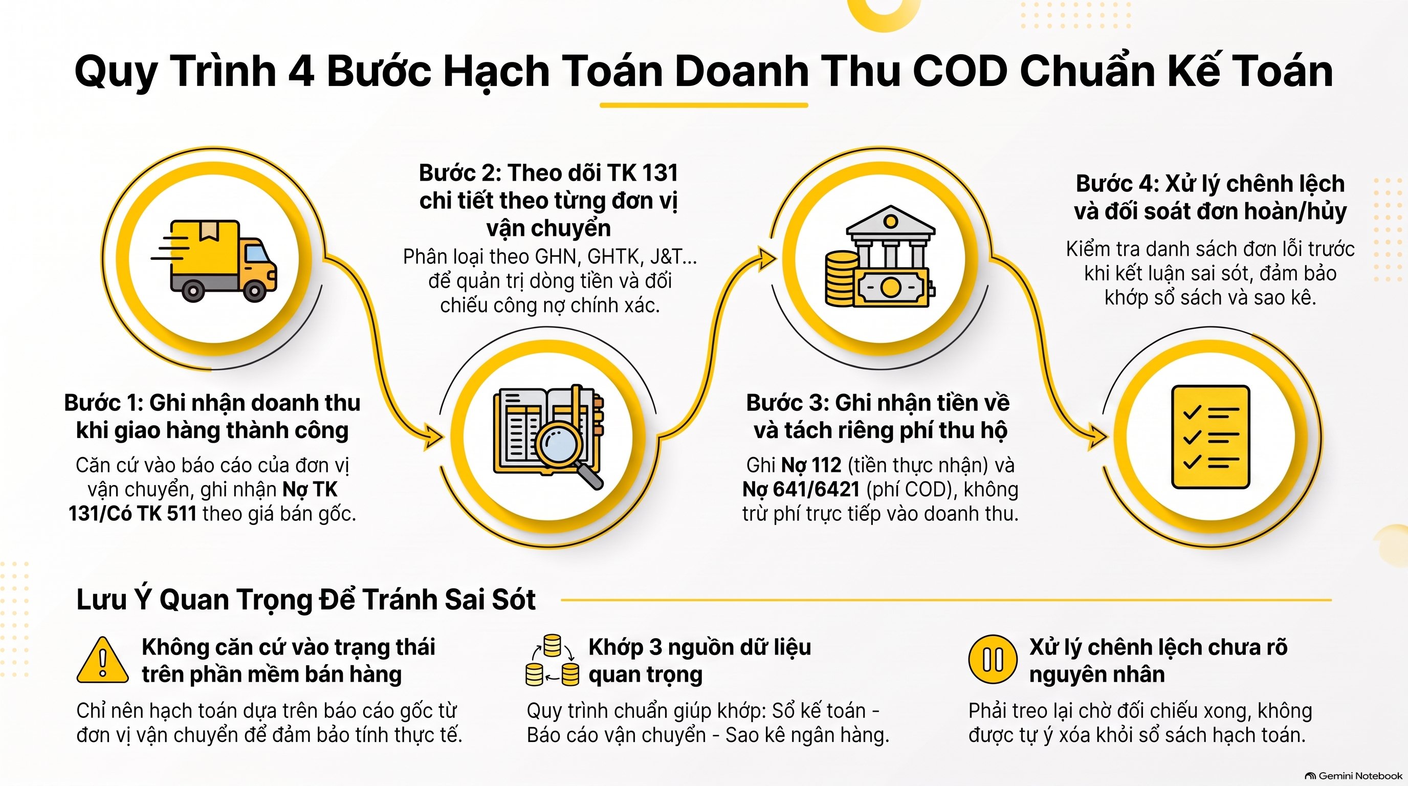 Cách Hạch Toán Doanh Thu Bán Hàng COD Đúng Chuẩn: 4 Bước Chi Tiết Mới Nhất 2026