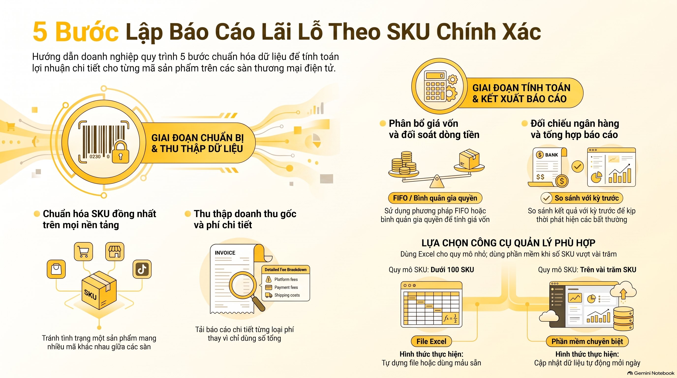 Báo Cáo Lãi Lỗ Theo SKU: Hướng Dẫn Lập Chi Tiết Từ A-Z, Mới Nhất 2026