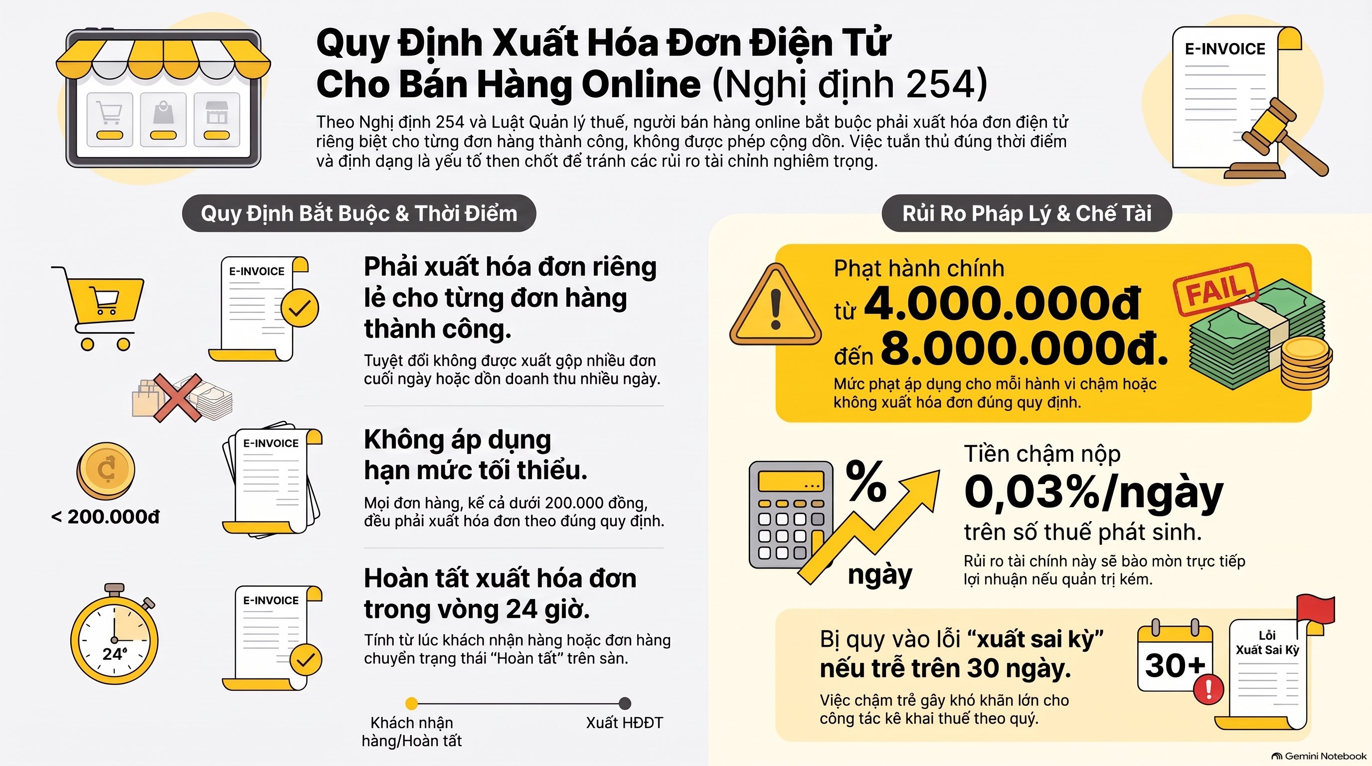 Xuất Hóa Đơn Sàn Thương Mại Điện Tử Nghị Định 254: Hướng Dẫn Mới Nhất 2026