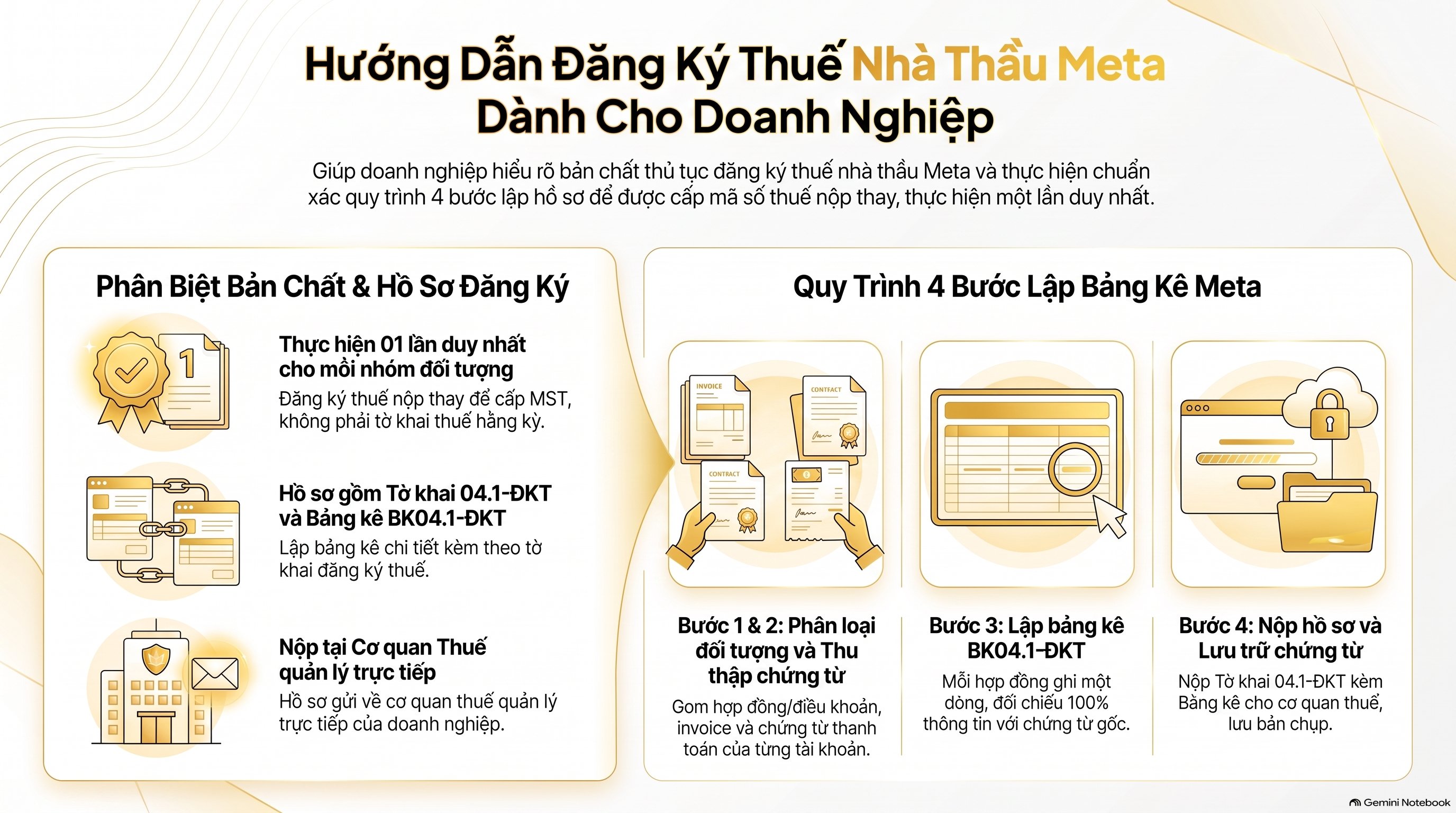 Bảng kê nhà thầu Meta ghi thế nào? Cách lấy 5 thông tin mới nhất 2026