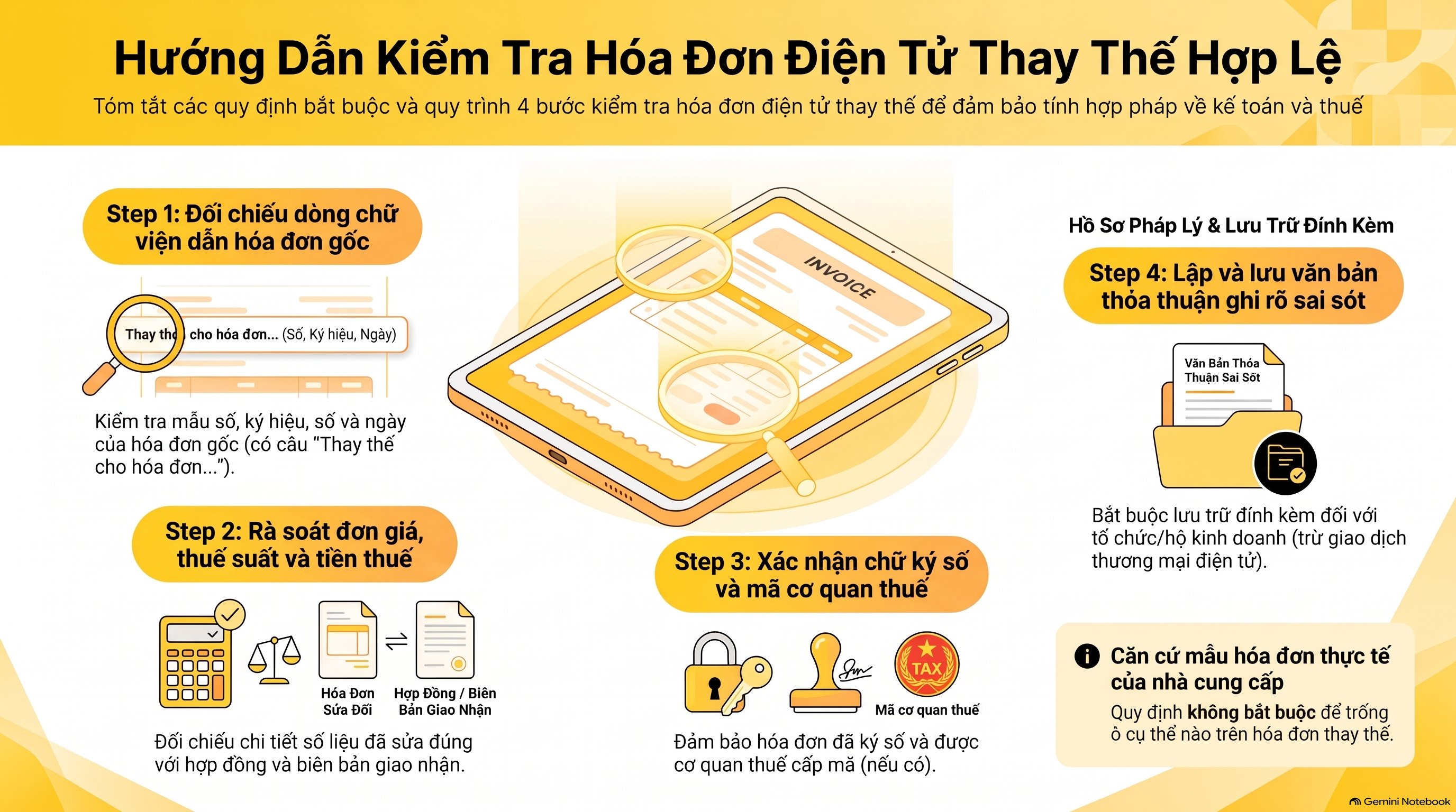 Hóa đơn thay thế đầu vào ghi thế nào, kê khai kỳ nào? Mới nhất 2026