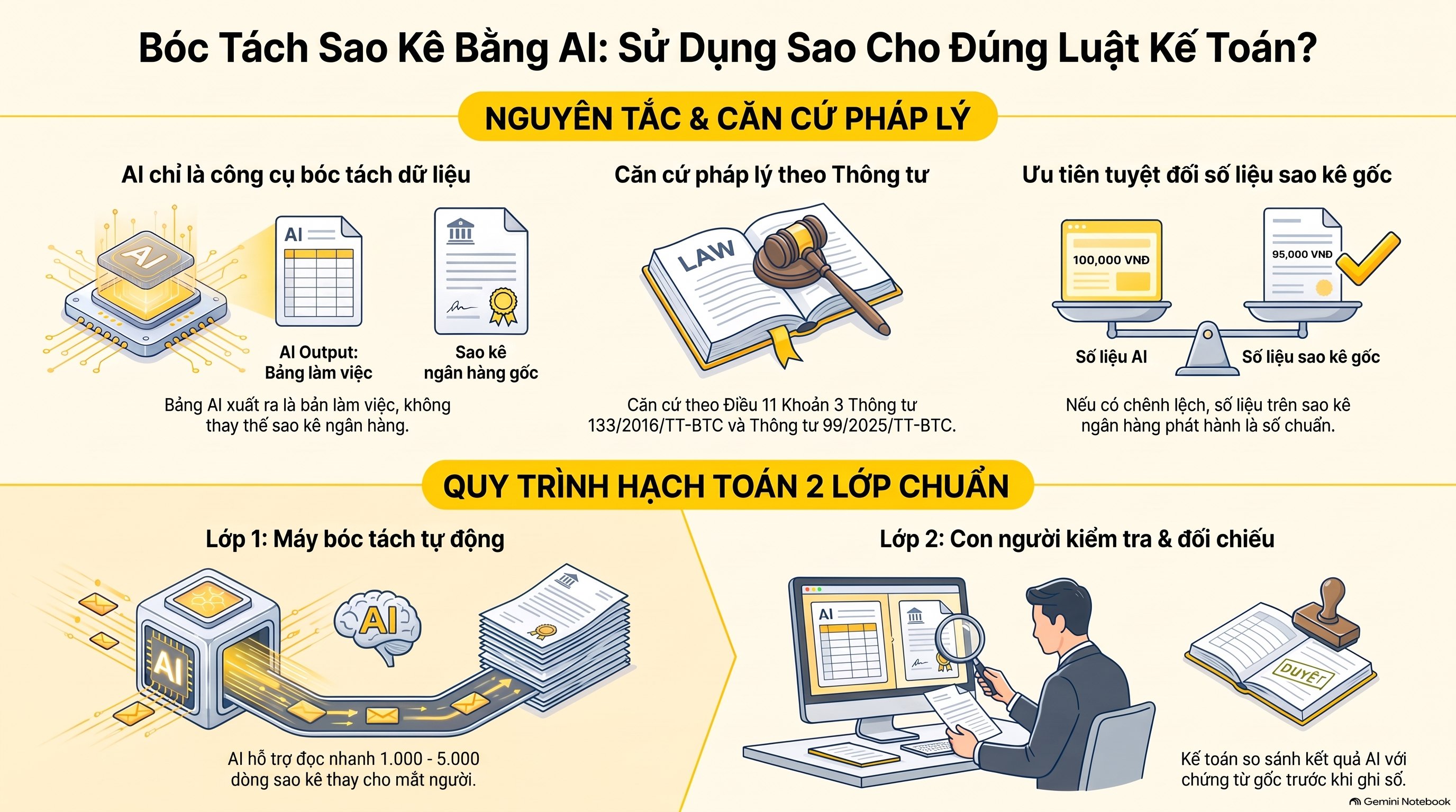 Bóc tách sao kê bằng AI: ghi thế nào, hạch toán thế nào (mới nhất 2026)