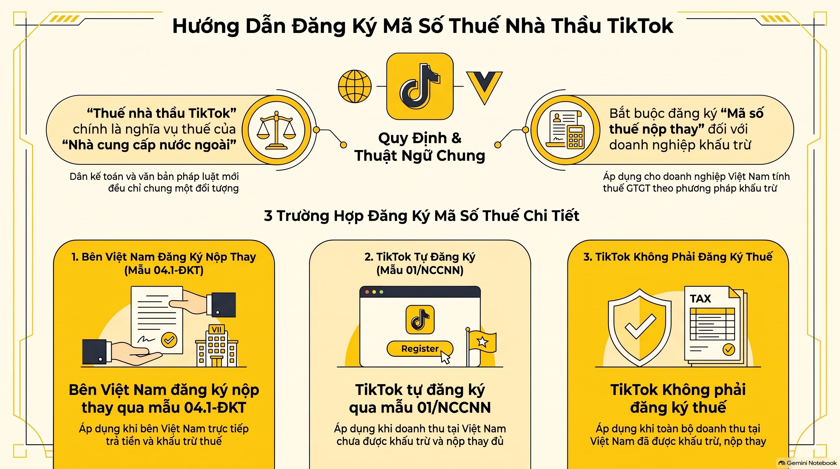 Căn cứ pháp lý nào quy định đăng ký mã số thuế nhà thầu TikTok? - đăng ký thuế nhà thầu TikTok