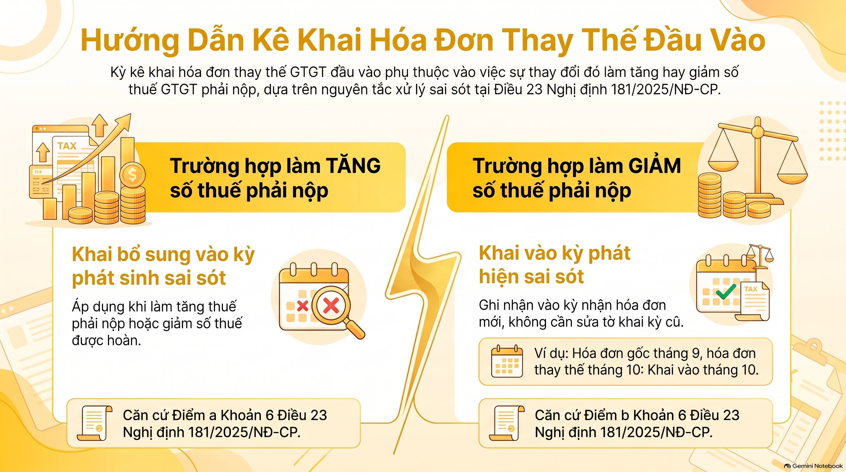 Hóa đơn thay thế đầu vào ghi thế nào, kê khai kỳ nào? Mới nhất 2026