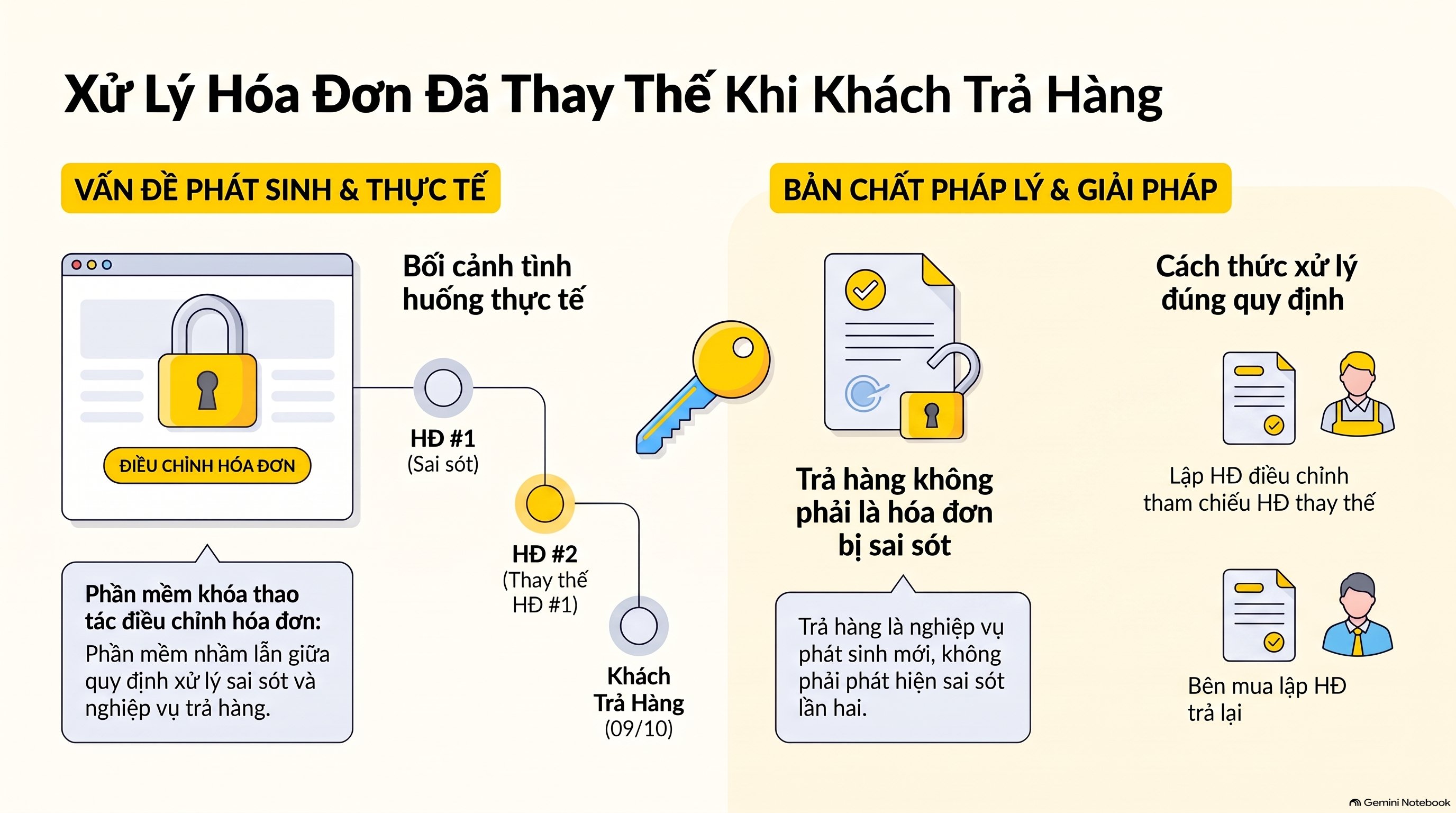 Hóa đơn đã thay thế rồi khách trả hàng: ghi thế nào, mới nhất 2026