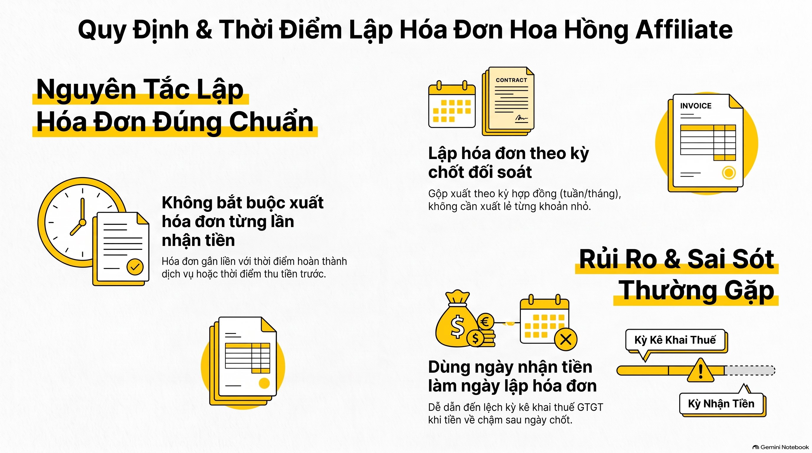 Hóa đơn hoa hồng affiliate: thời điểm lập, ghi nhận doanh thu và hạch toán mới nhất 2026