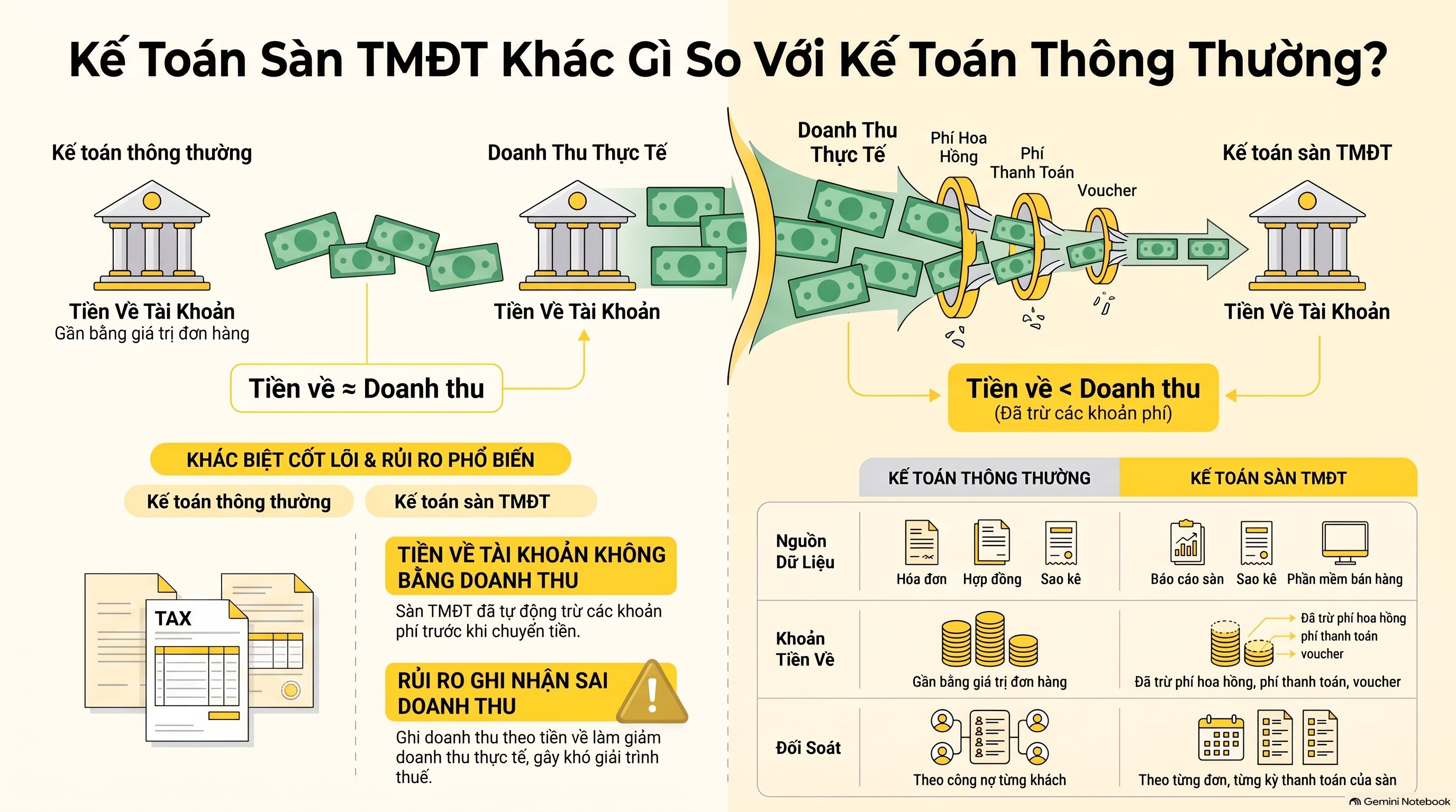Kế toán sàn thương mại điện tử là gì? 6 nghiệp vụ và quy trình 7 bước mới nhất 2026